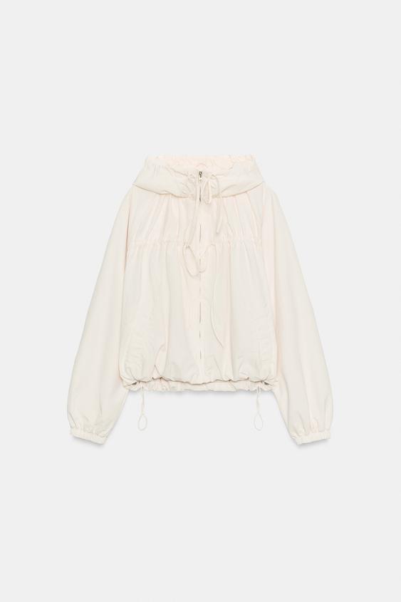 CHAQUETA NYLON LAZADAS - Blanco roto de Zara - Imagen 0