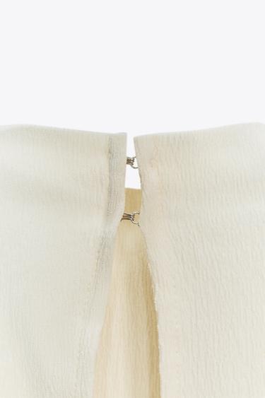 TEXTURED LONG DRESS - Ecru by Zara - Image 8