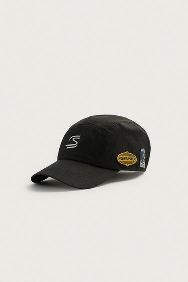 AYRTON SENNA EMBROIDERED PATCH CAP © SENNA BRANDS — Black 1