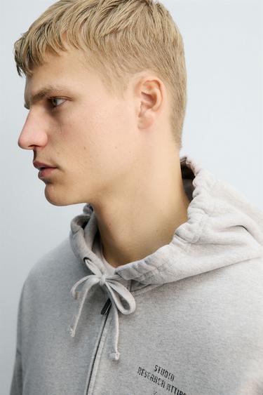 ZIP-UP HOODIE X SR_A - Grey marl by Zara