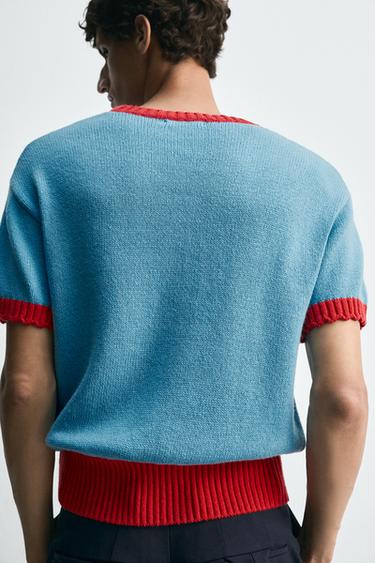 CONTRAST KNIT T-SHIRT HARRY LAMBERT FOR ZARA X DISNEY - Blue by Zara - Image 6