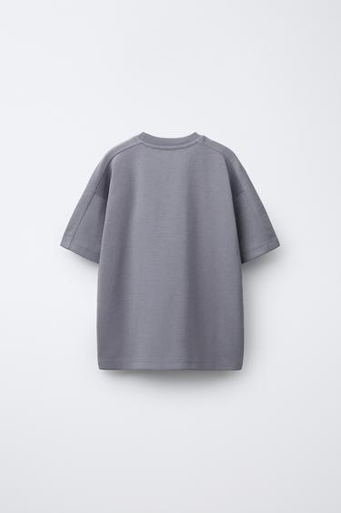 SLOGAN INTERLOCK T-SHIRT AND BERMUDA SHORTS SET - Mauve by Zara - Image 2