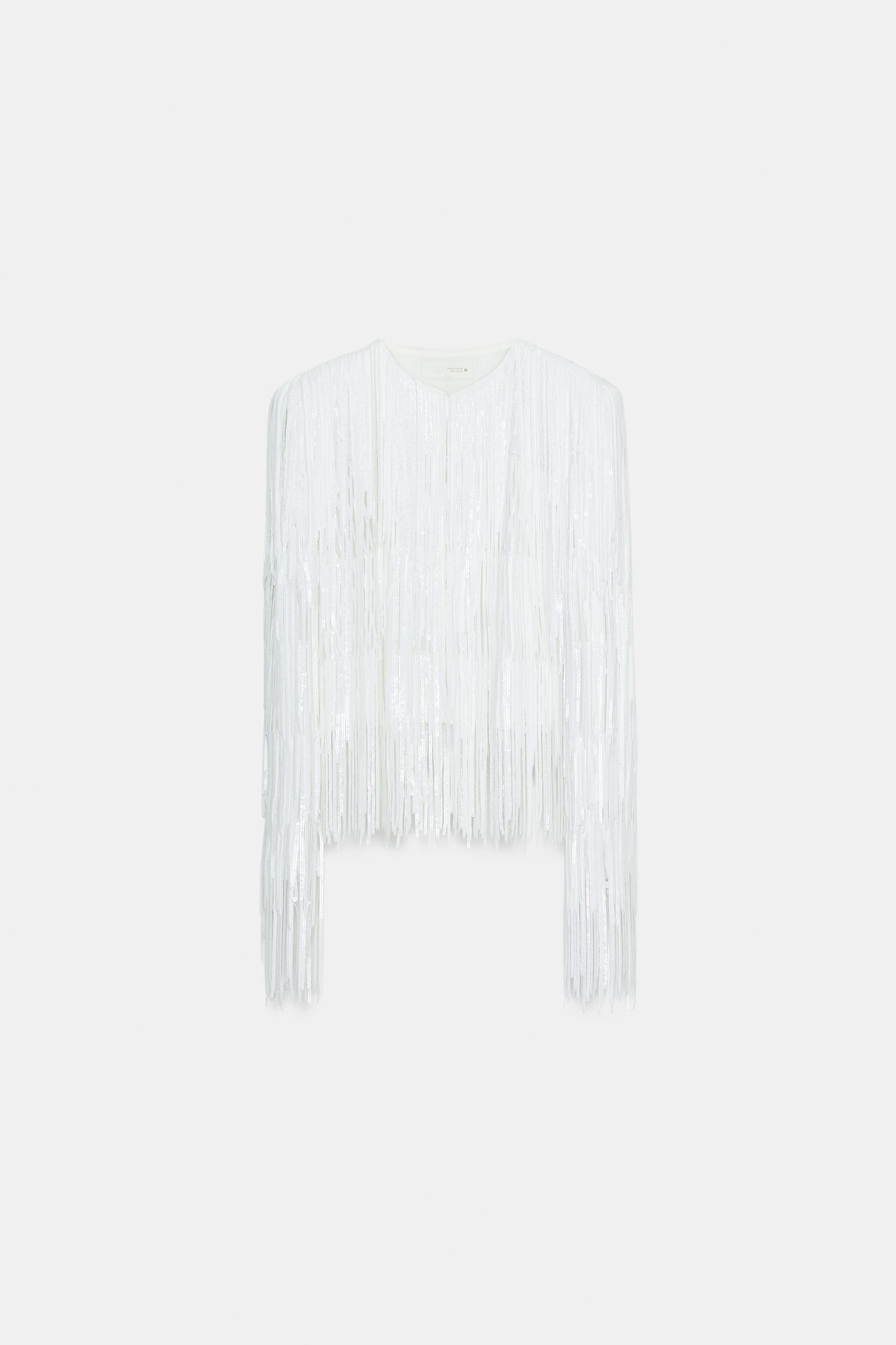 ZW COLLECTION SEQUIN FRINGE JACKET