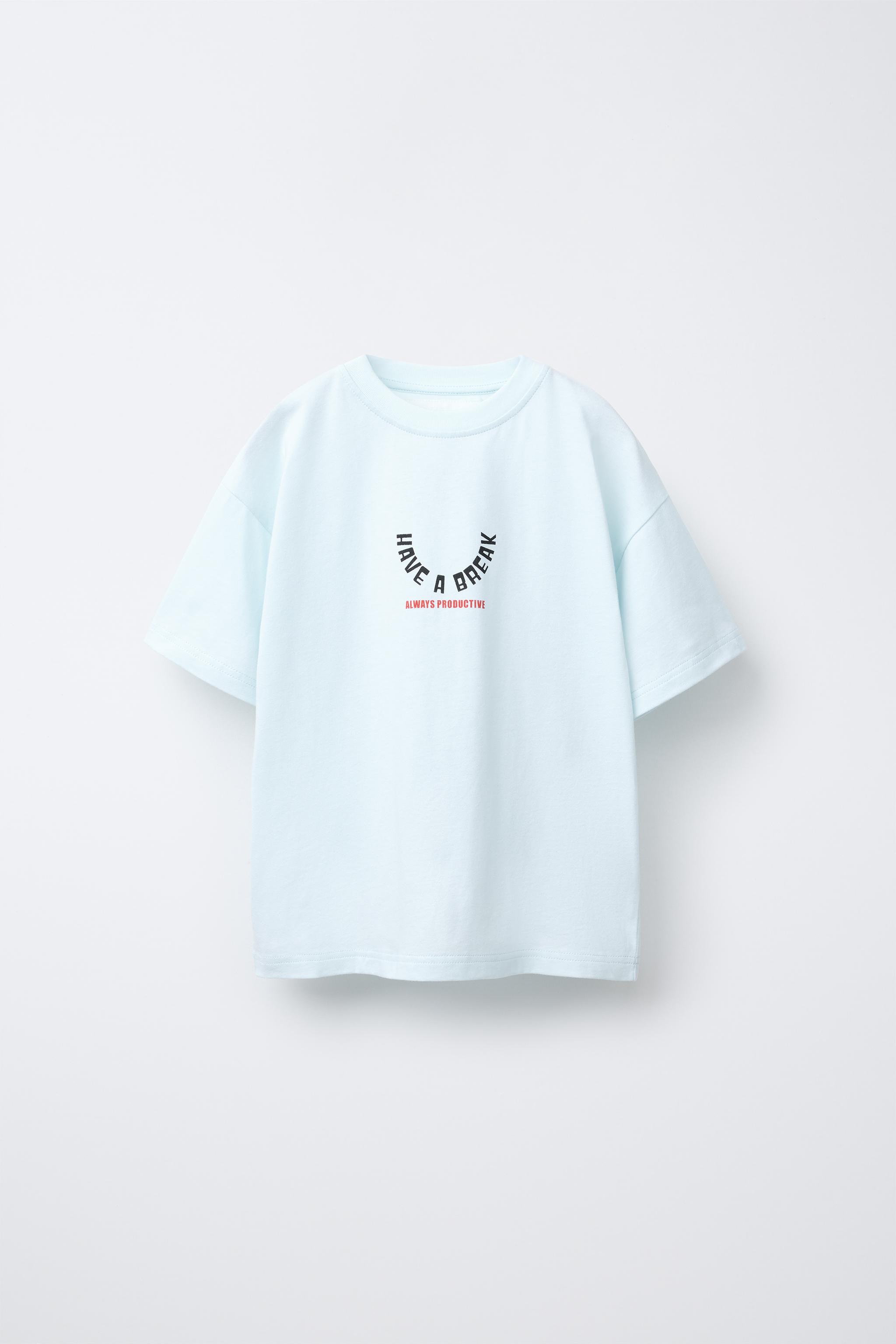 【関税＆送料込み】ChloAC Logo Print T-Shirt CUT TEXT T-SHIRT - Dark anthracite | ZARA Canada