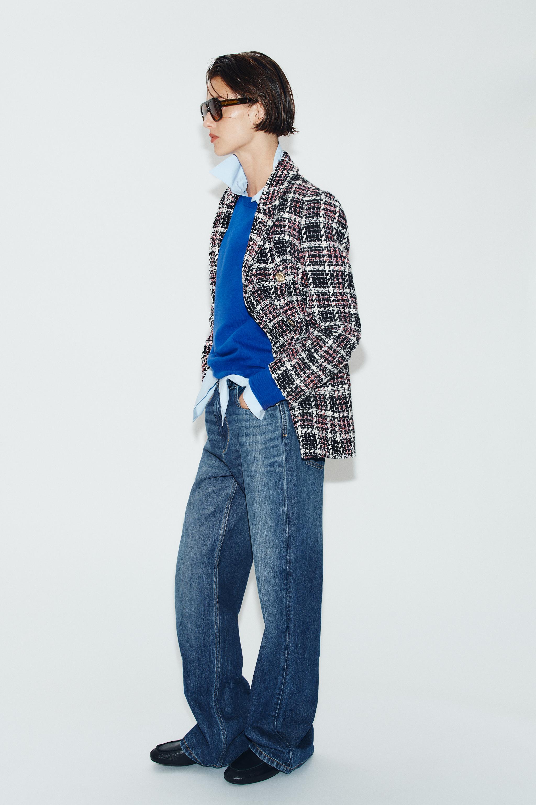 STRUCTURED PLAID BLAZER