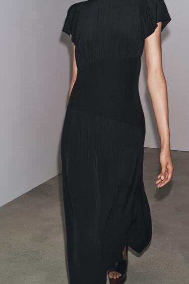 ZW COLLECTION CONTRAST BELT DRESS - Black by Zara - Image 1