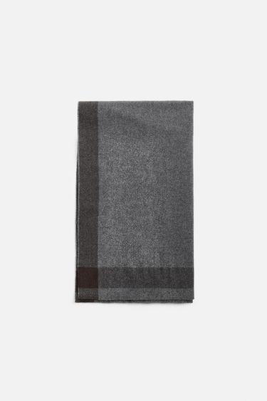 CHECK SCARF - Grey by Zara - Image 0
