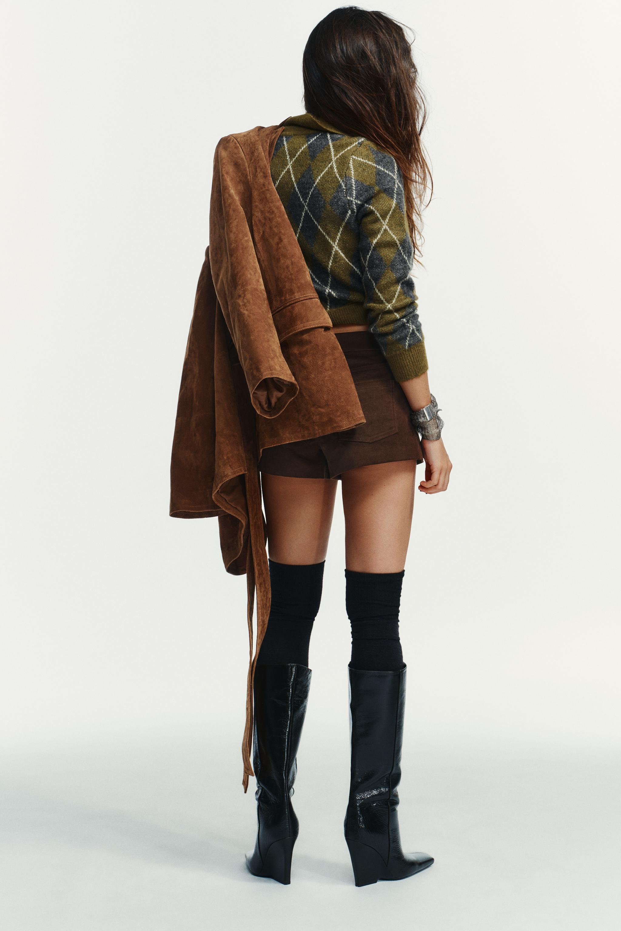 DIAMOND KNIT POLO JUMPER