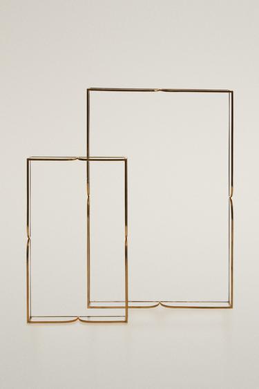 GLASS AND METAL TRAY — Gold 2