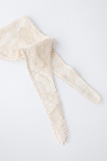 BANDANA CEINTURE PAPILLONS AJOURÉS - Écru de Zara - Image 3