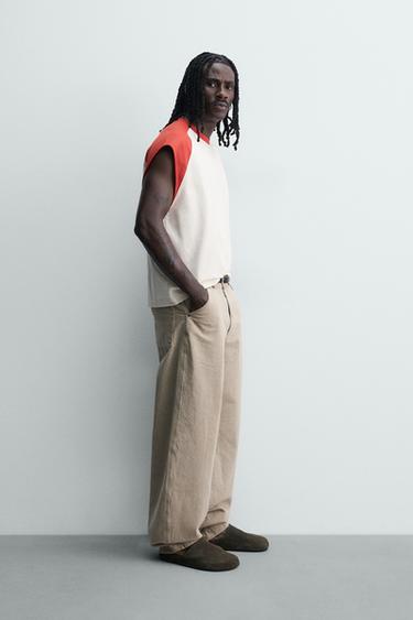 BALLOON FIT WASHED TROUSERS - Light sand by Zara - Image 3