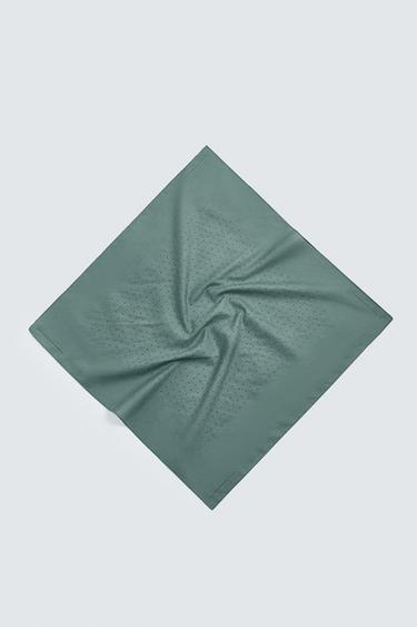 POLKA DOT PRINT BANDANA - Sea green by Zara