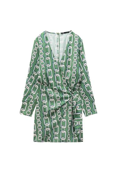 CHAIN PRINT DRESS