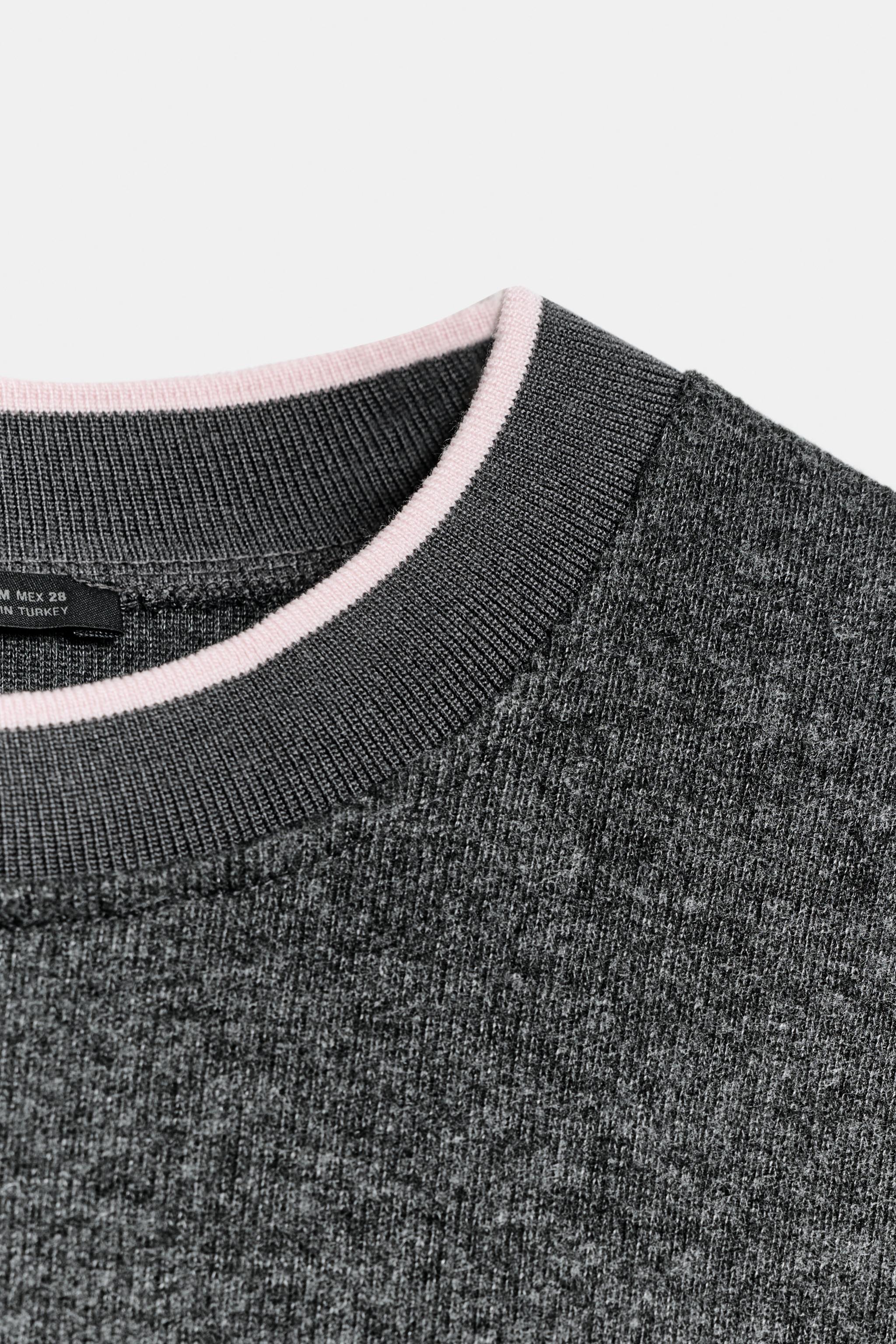 SOFT CONTRAST-STRIPE SWEATSHIRT