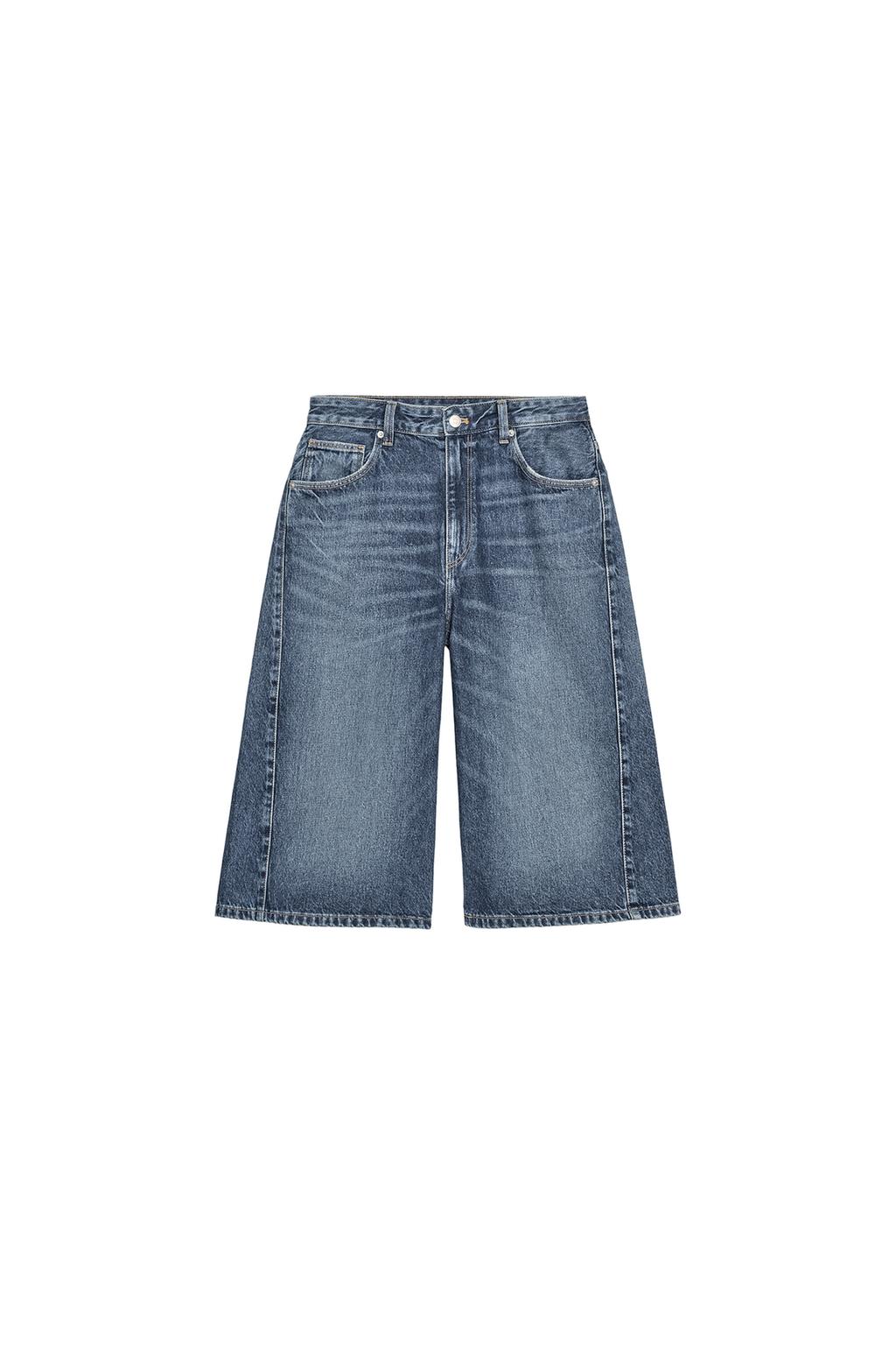 TRF MID-RISE DENIM JORTS SHORTS - image 3