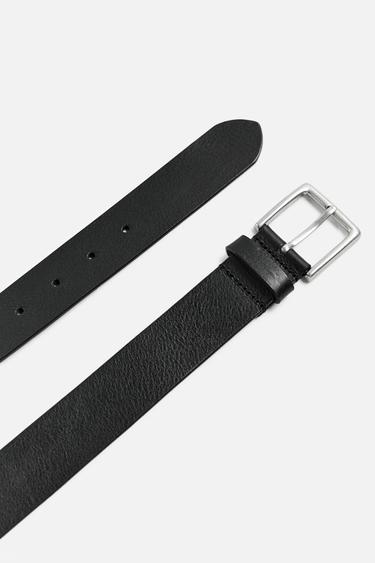 CEINTURE BASIQUE EN CUIR - Noir de Zara - Image 1