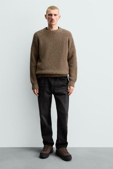 LEATHER TREK TRAINERS - Brown by Zara