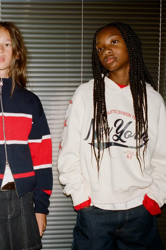 SLOGAN PRINT HOODIE - Ecru by Zara - Image 0