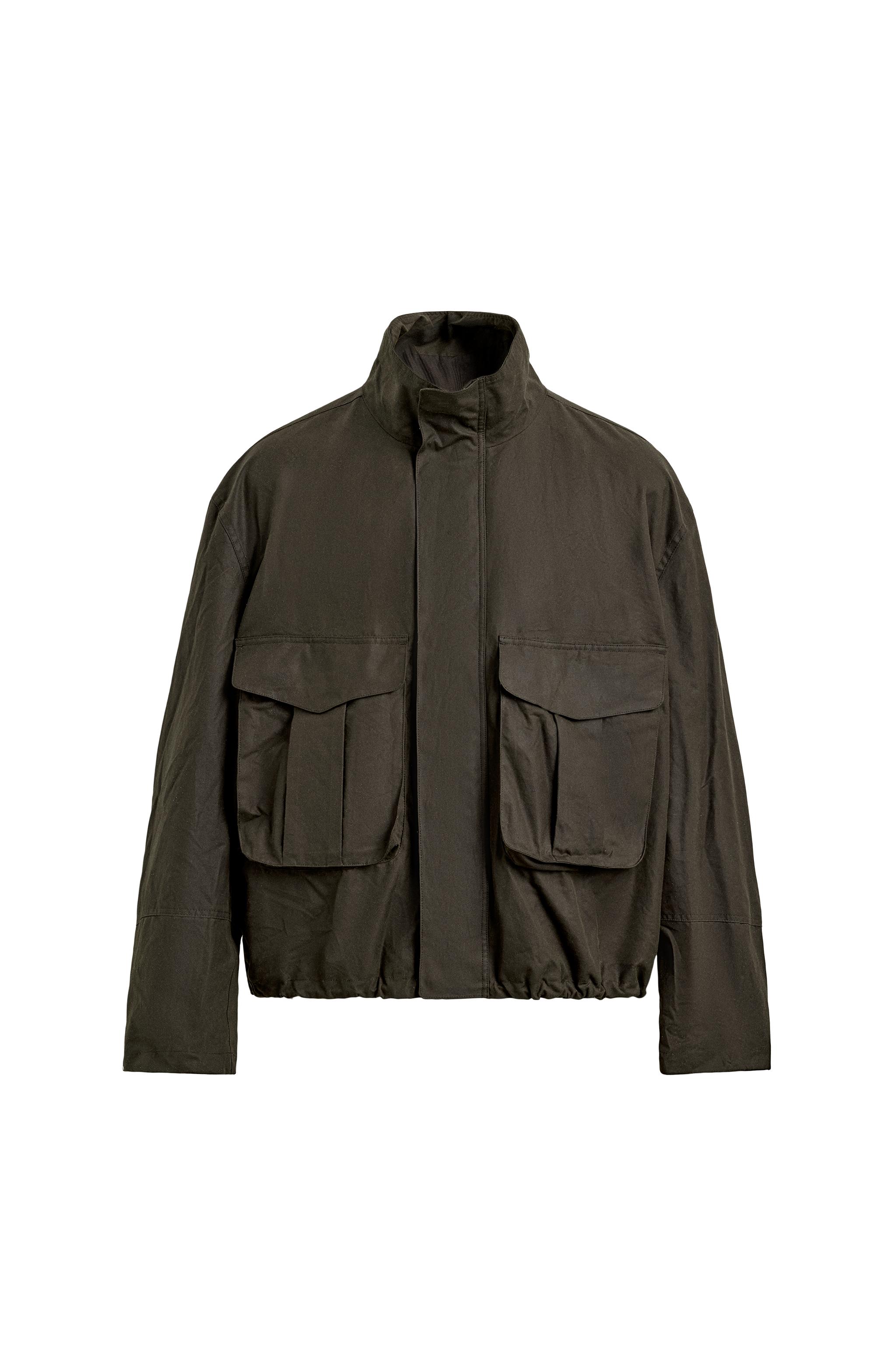 AARON LEVINE X ZARA ワックス加工クロップドジャケット - ブラウン