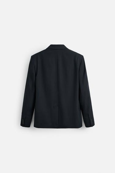 LIMITED EDITION RELAXED FIT SUIT BLAZER - Navy blue de Zara - Image 8