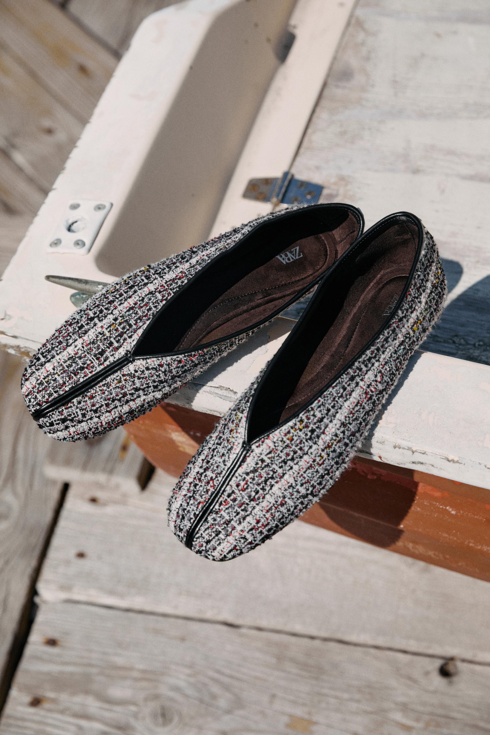 Обувь Zara FABRIC BALLET FLATS — фото 3