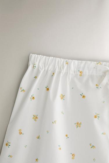 FLORAL COTTON SHORTS - White by Zara - Image 1