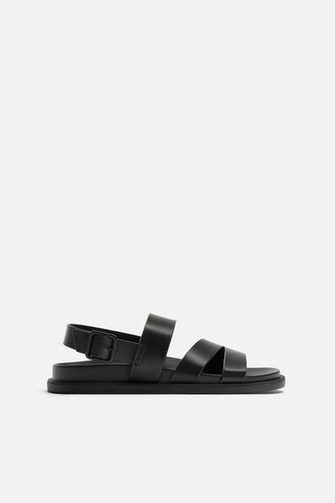 Zara STRAPPY SANDALS - Black