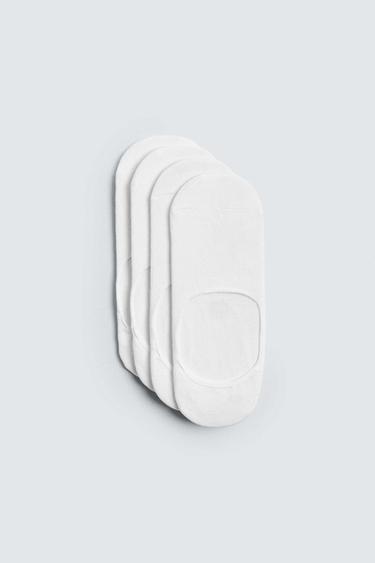 CALCETINES PINKY INVISIBLE PACK 4 - Blanco de Zara - Imagen 0