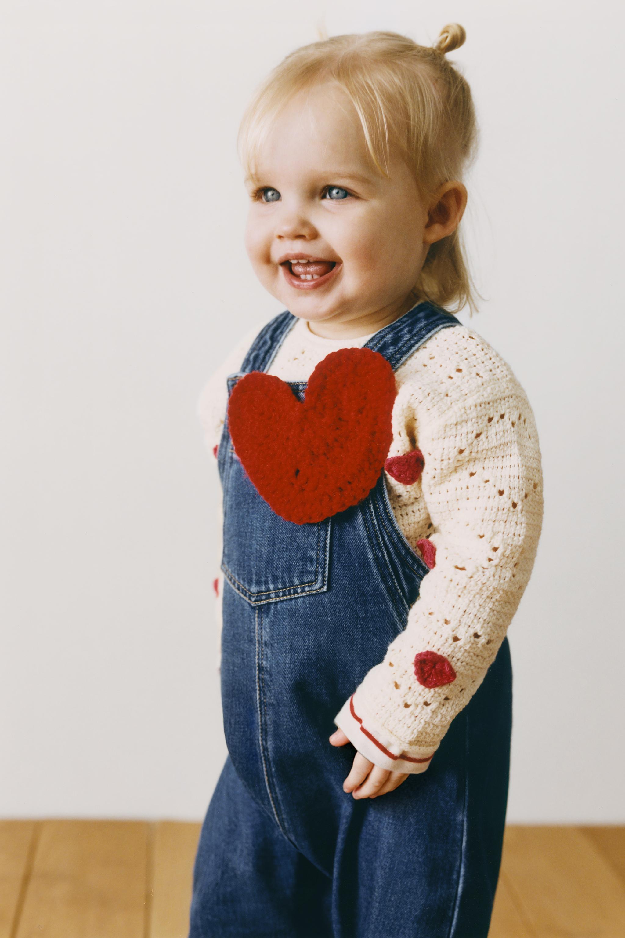 CROCHET KNIT HEART JUMPER