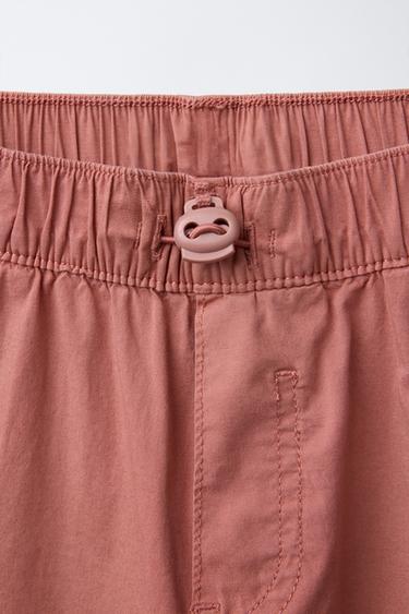 CARGO-BERMUDASHORTS AUS POPELINE - Rot / Koralle von Zara