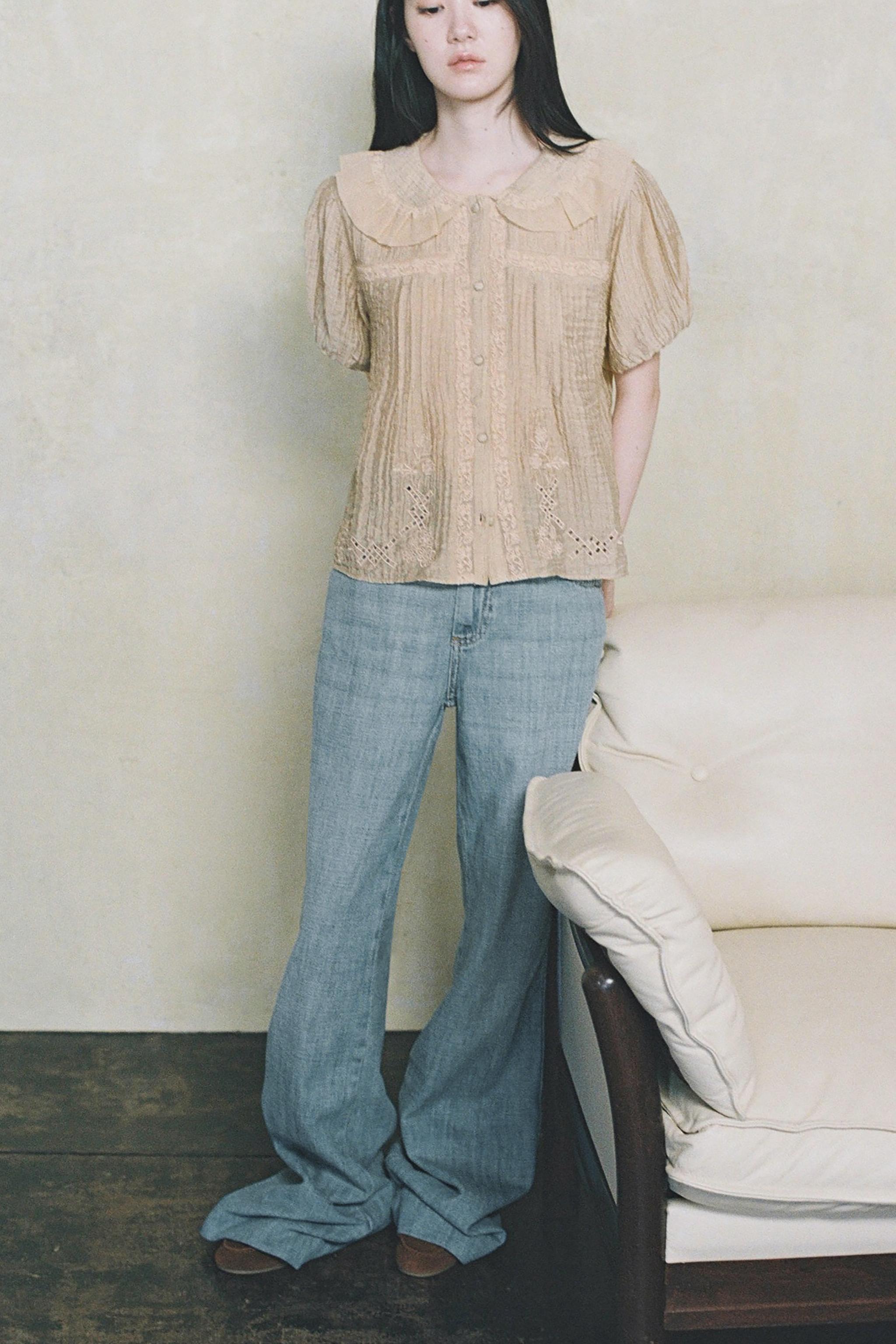 JEANS ZW COLLECTION FLARE ローライズ - ライトブルー | ZARA