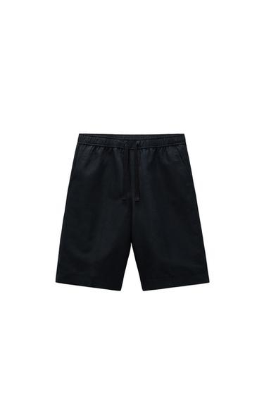 LINEN - COTTON BERMUDA SHORTS