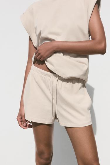 Zara RUSTIC SHORTS - Sand