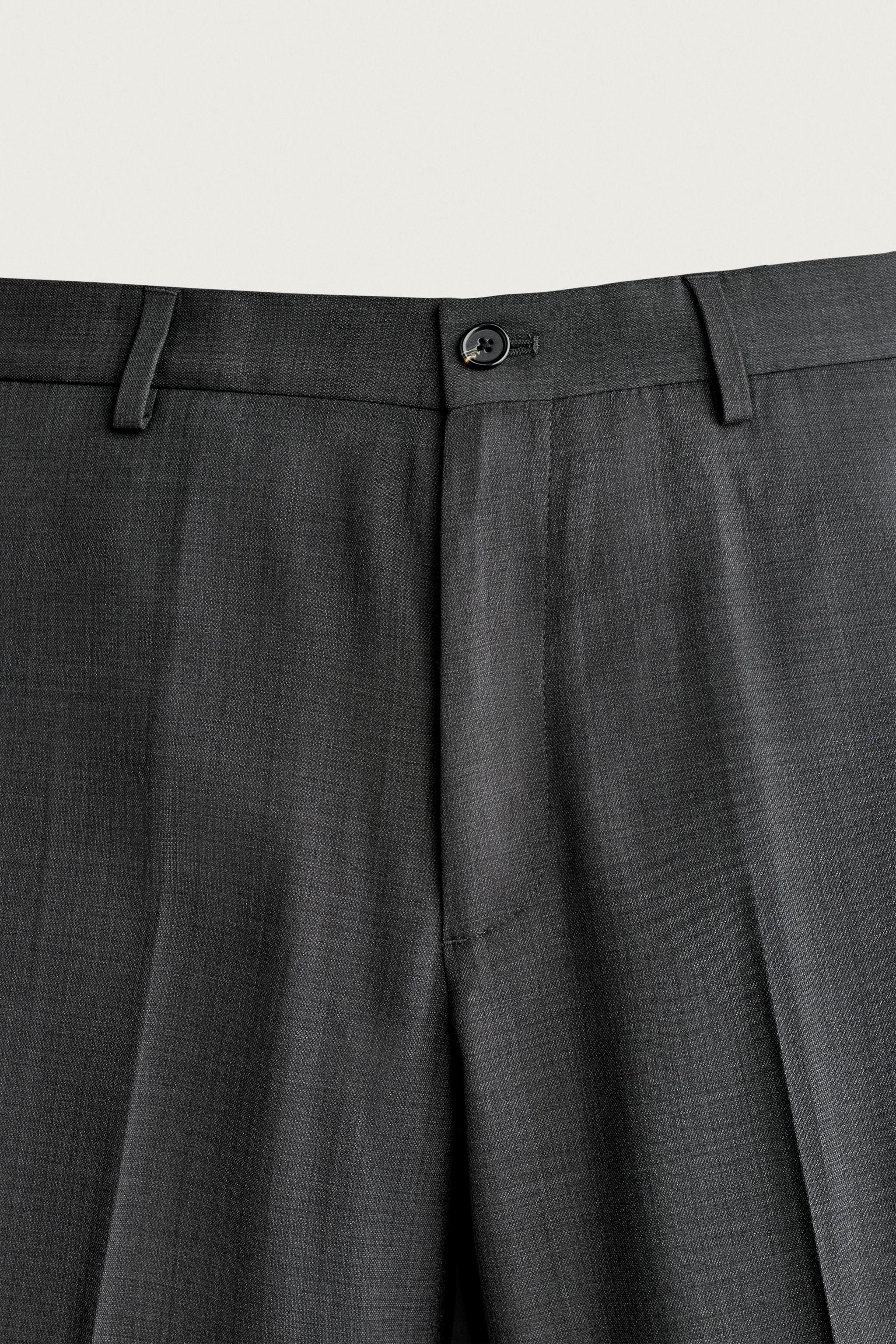 Мужские брюки Zara COMFORT REGULAR FIT SUIT PANTS — фото 8