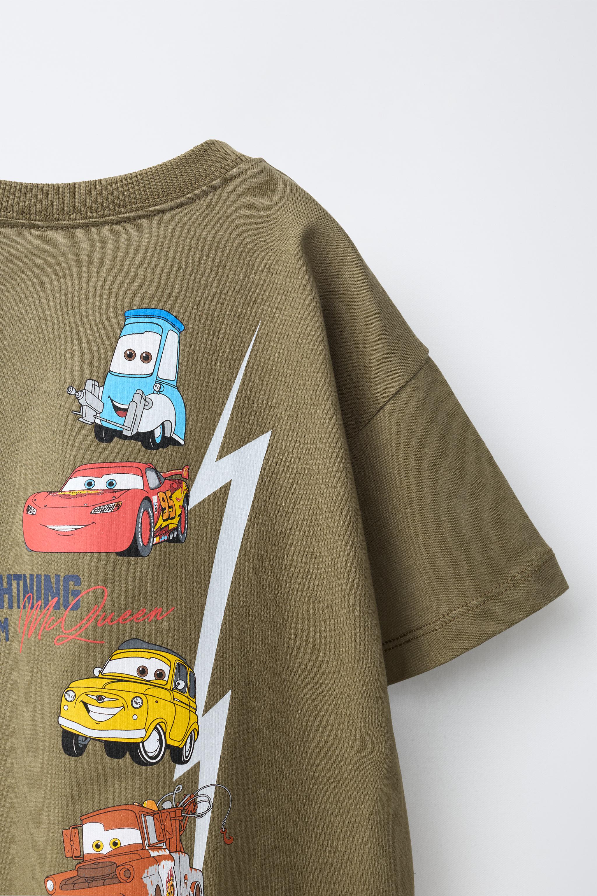 Детские футболки Zara Disney/Pixar Cars Lightning McQueen Graphic T-Shirt — фото 4