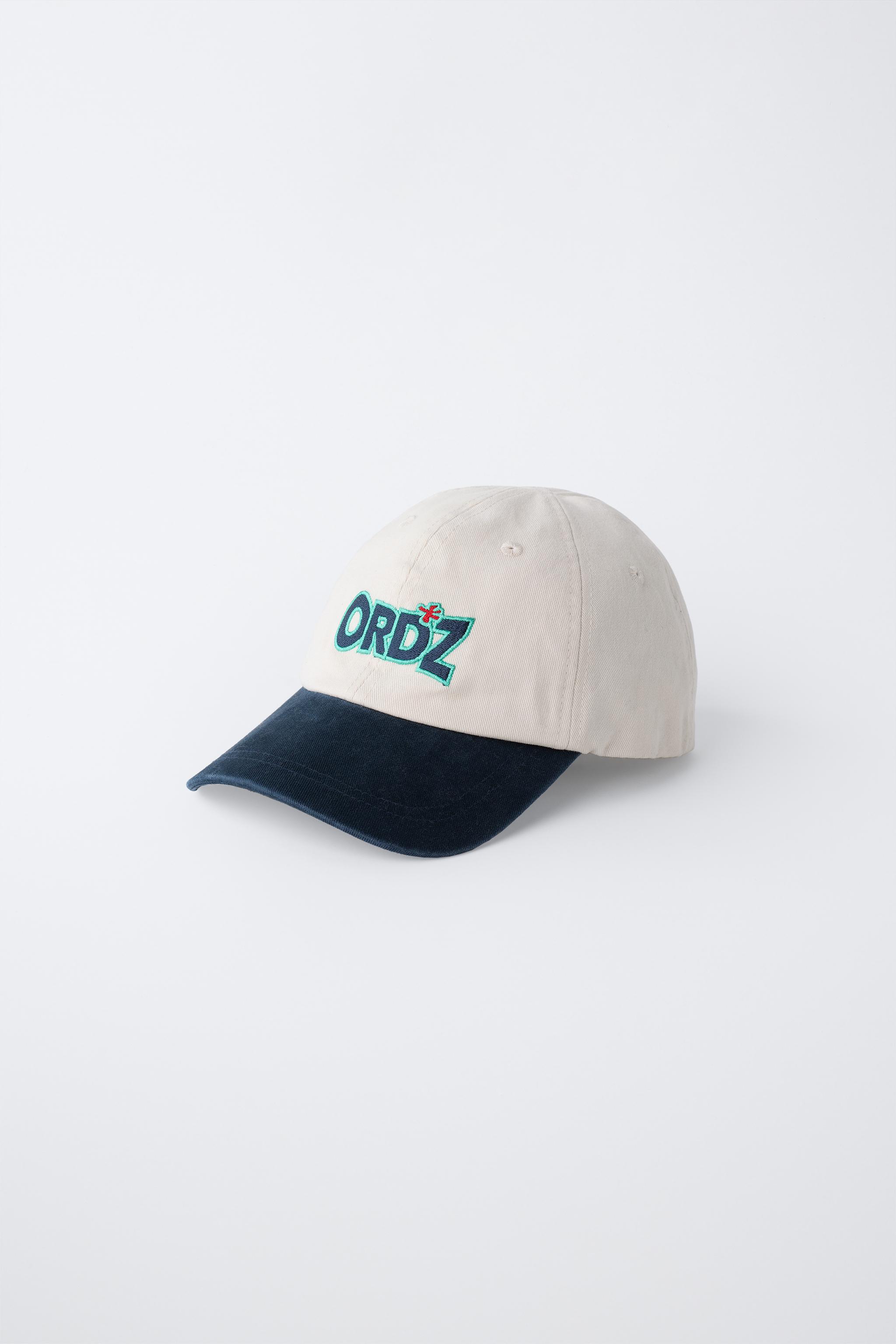 kuzira パーカー キャップ EMBROIDERED LOGO CAP - Ecru / Blue | ZARA United States