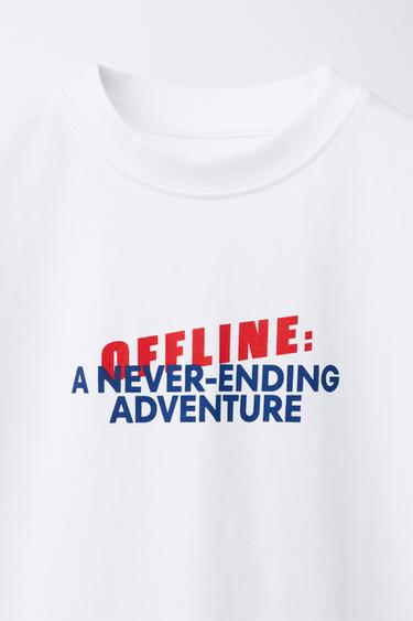 SLOGAN PRINT T-SHIRT - White by Zara - Image 2