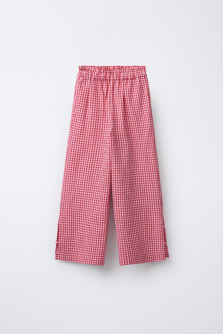 Zara Red Gingham Pants Zara Red Checked Trousers ZARA Kid's Red