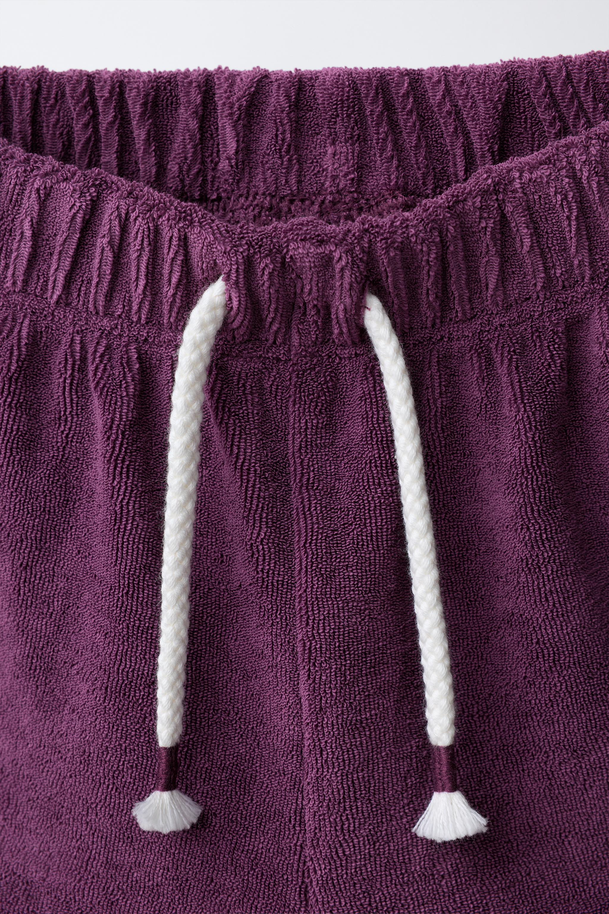 SOLID TOWEL EFFECT T-SHIRT AND BERMUDA SET