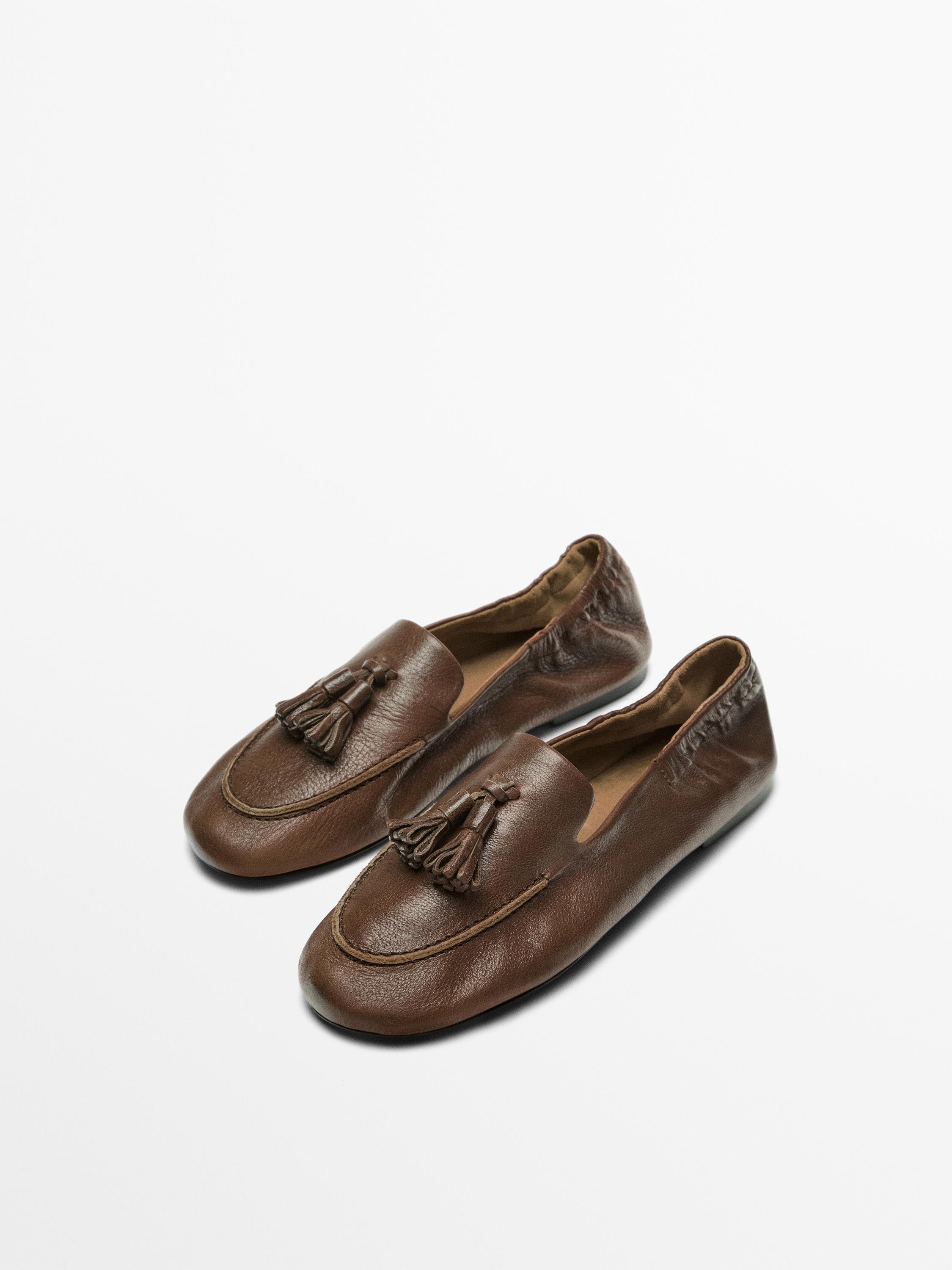 Leather tassel loafers