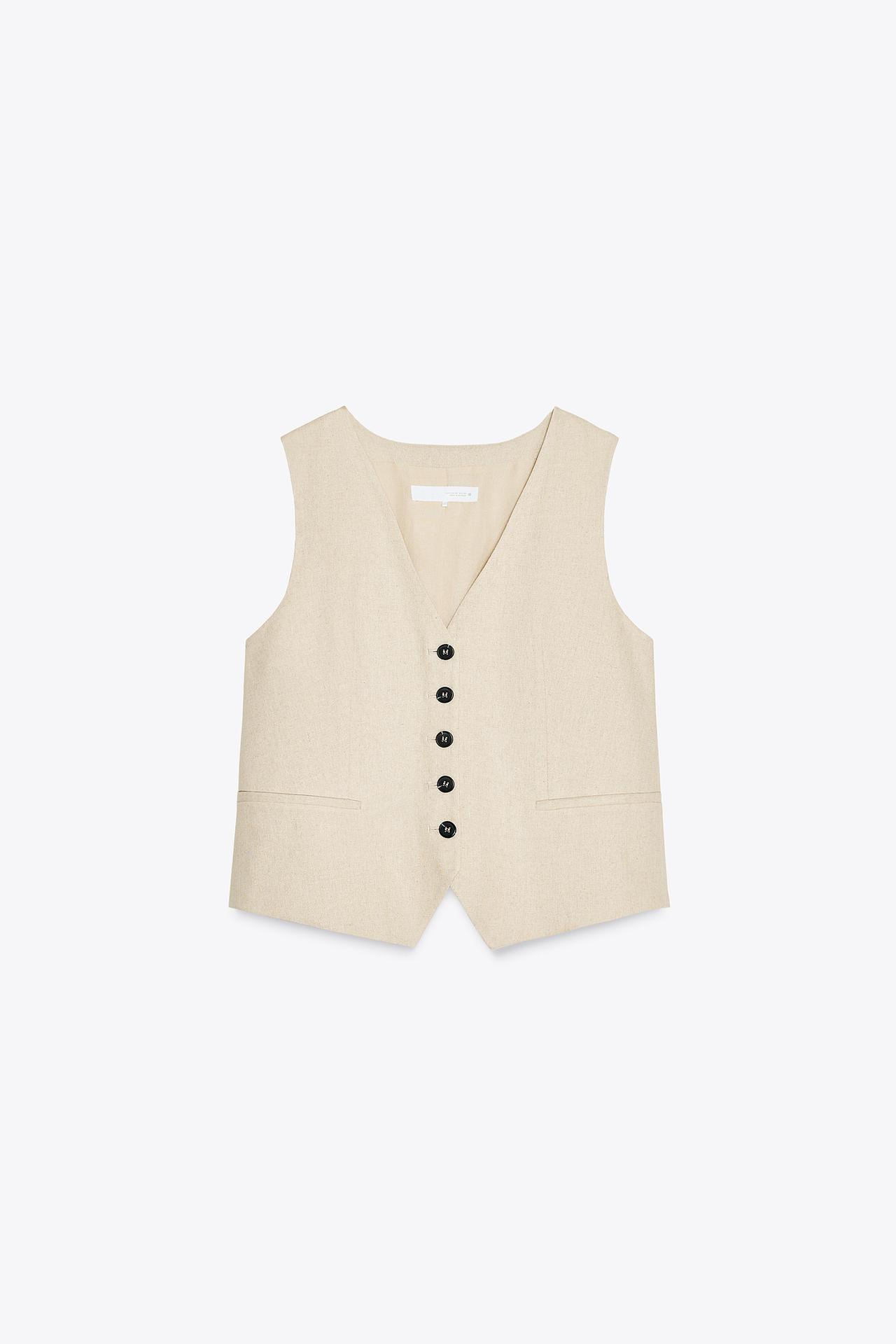 LINEN TAILORED VEST