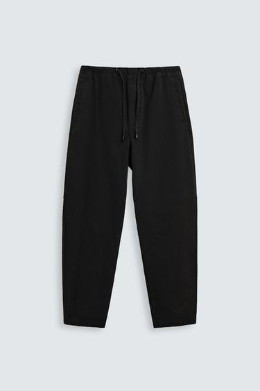 Zara TAPERED PANTS - Black
