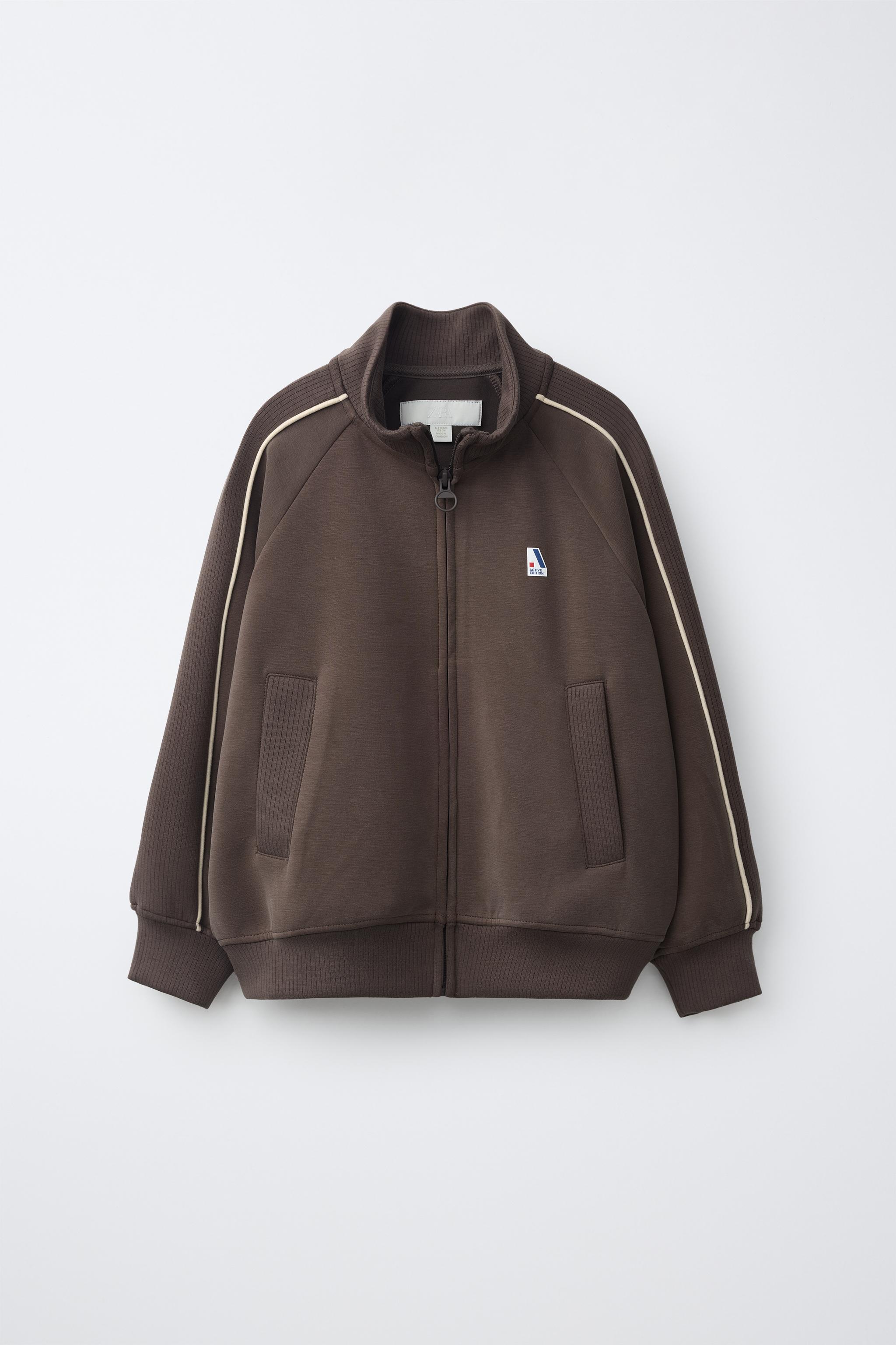 Детские куртки Zara CONTRAST TRIM SPORTY JACKET — фото 2