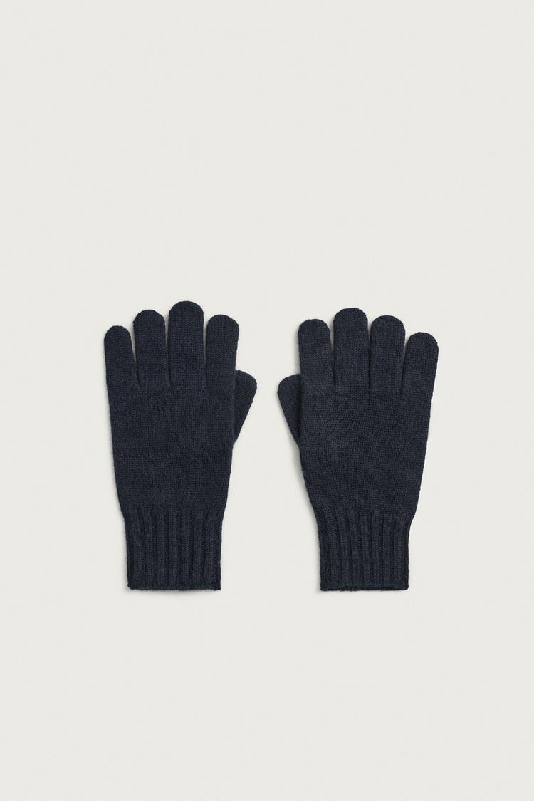 Guantes punto mezcla lana