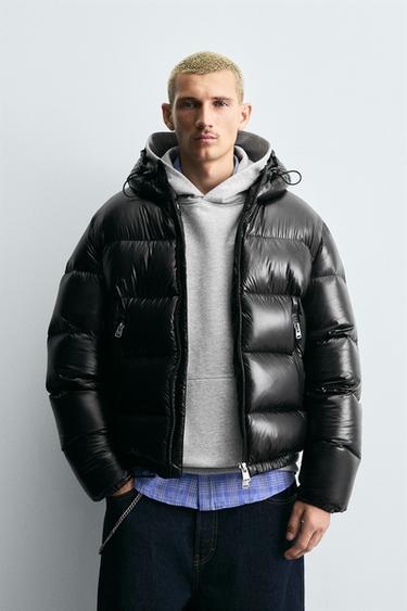 100% FEATHER WATER-REPELLENT DOWN JACKET - Black by Zara