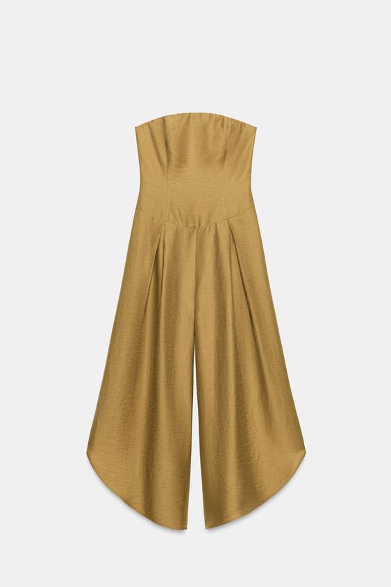COMBINAISON À BAS ASYMÉTRIQUE - Marron clair de Zara - Image 4