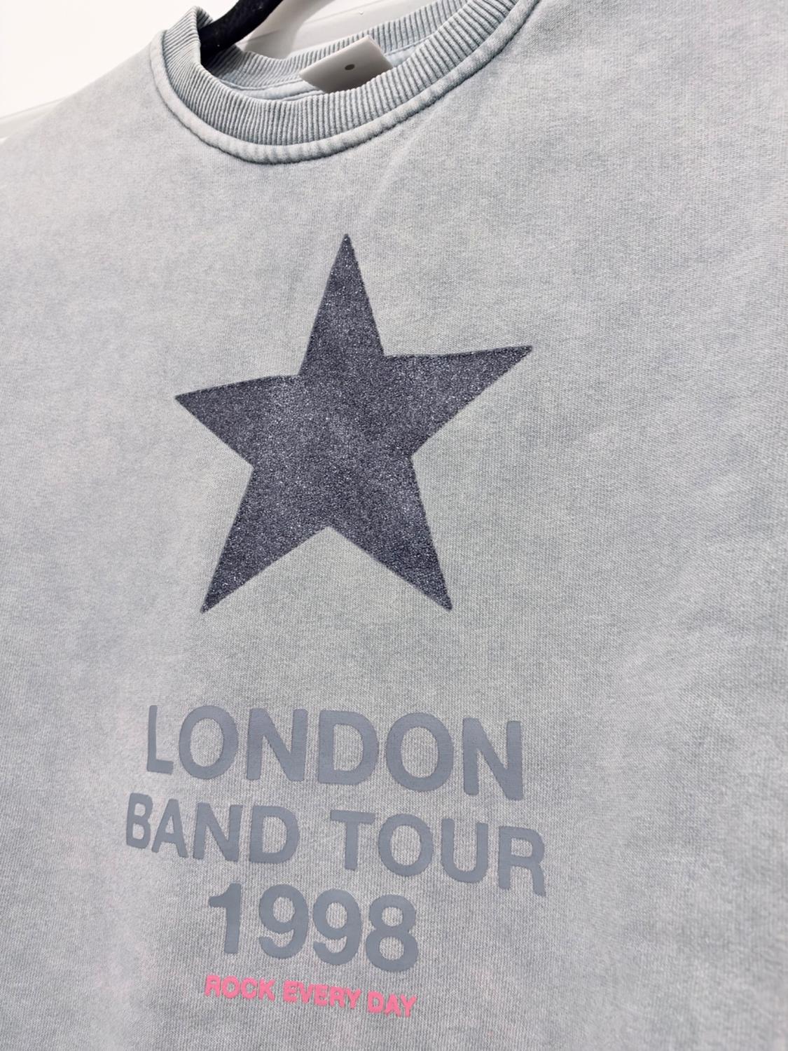 SPARKLY STAR TEXT PRINT SWEATSHIRT - Image 2