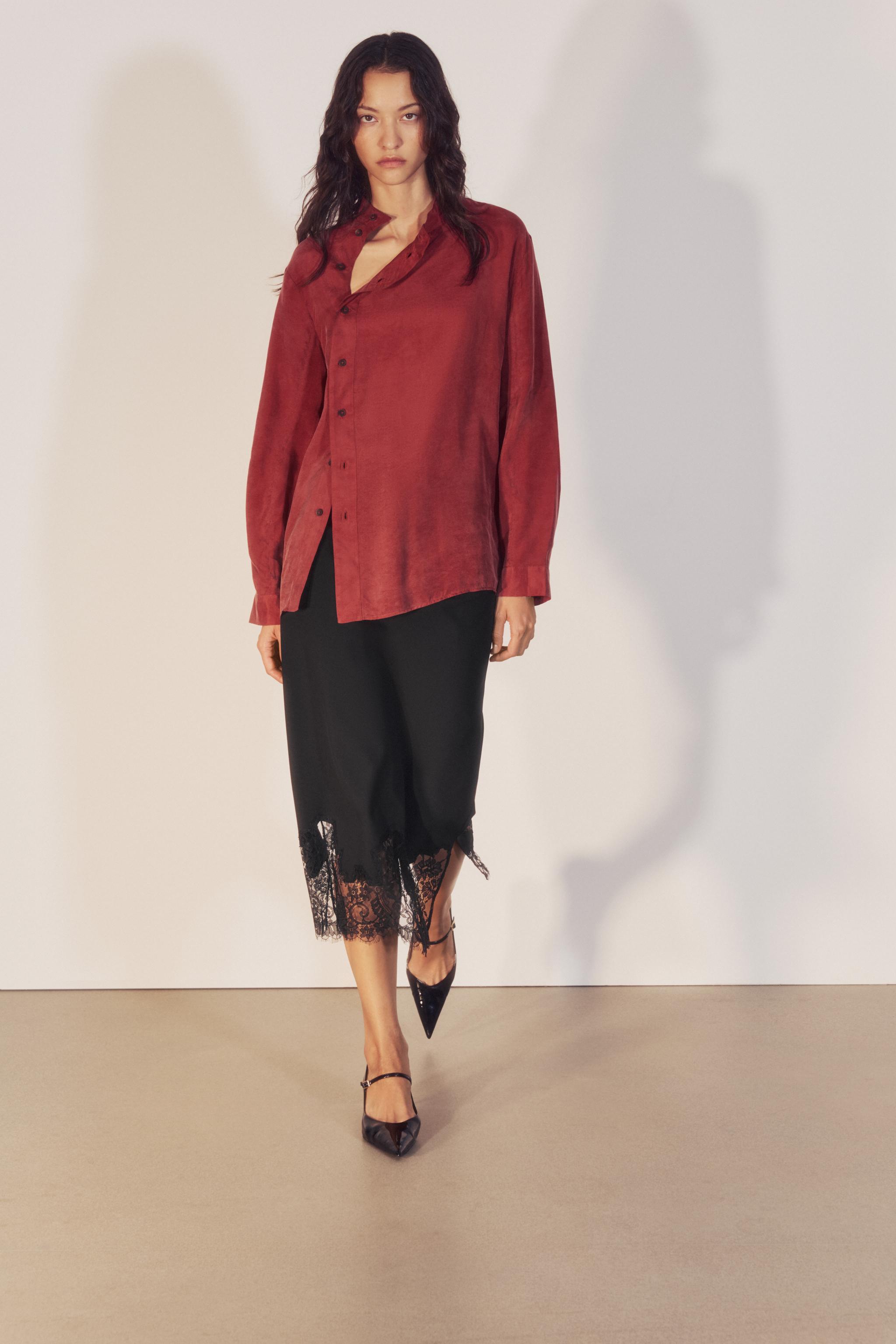 CHEMISE COL MONTANT FERMETURE LATÉRALE ZW COLLECTION