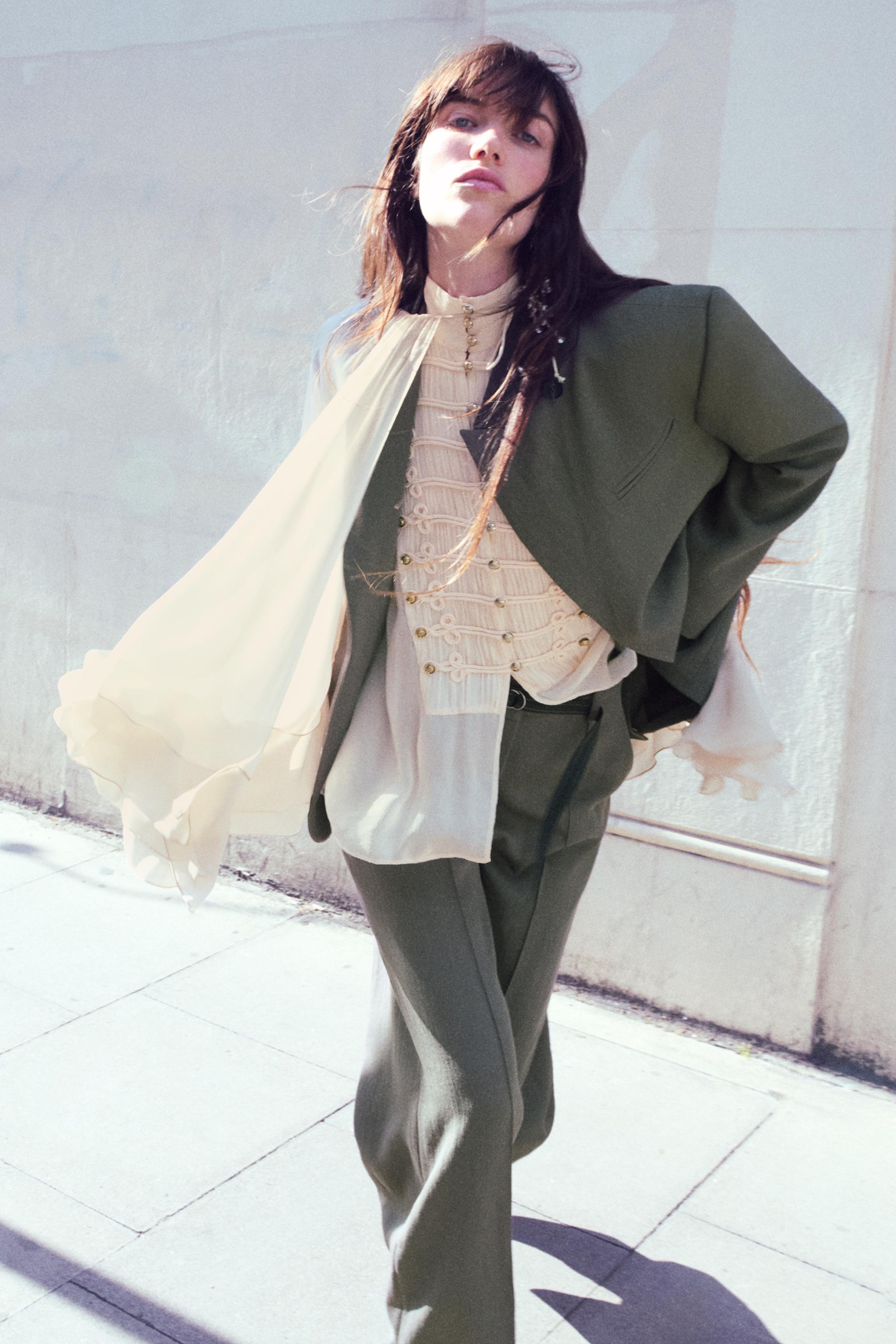 ZW COLLECTION CONTRAST COLLAR BLAZER