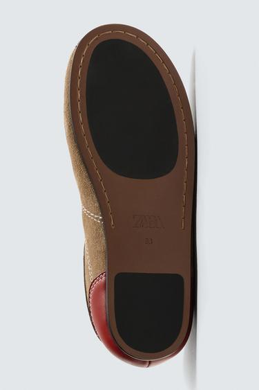 BASKETS EN CUIR HARRY LAMBERT FOR ZARA X DISNEY - Marron de Zara - Image 3